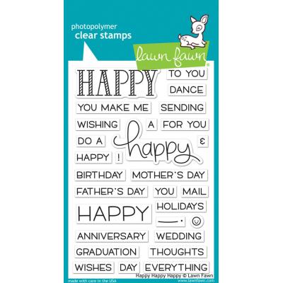 Lawn Fawn Stempel - Happy Happy Happy