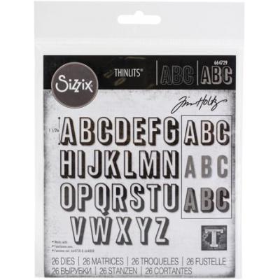 Sizzix Thinlits Dies Tim Holtz - Alphanumeric Shadow Upper