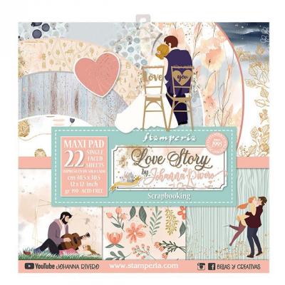 Stamperia Paper Pack Designpapier - Love Story