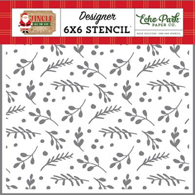 Echo Park Jingle All The Way Stencil - Boughs Of Holly