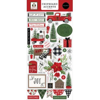 Carta Bella Home For Christmas Sticker - Chipboard Accents