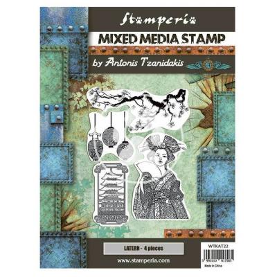 Stamperia Sir Vagabond In Japan Mixed Media Stamps - Lantern