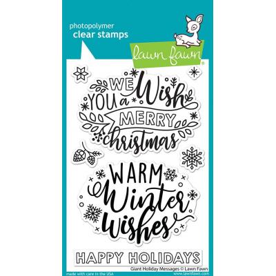 Lawn Fawn Clear Stamps - Giant Holiday Messages