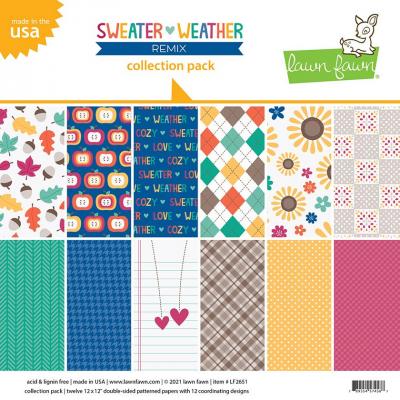 Lawn Fawn Sweater Weather Designpapier - Collection Pack