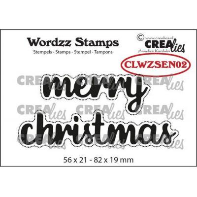 Crealies Wordzz Clear Stamps - Merry Christmas