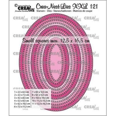 Crealies Crea-Nest-Dies XXL - Ovale mit quadratischen Löchern