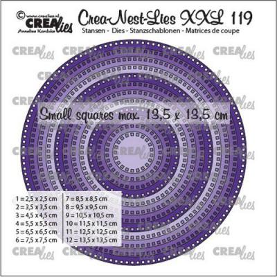 Crealies Crea-Nest-Dies XXL - Kreise mit quadratischen Löchern