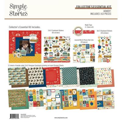 Simple Stories Howdy! Designpapier - Collector's Essential Kit