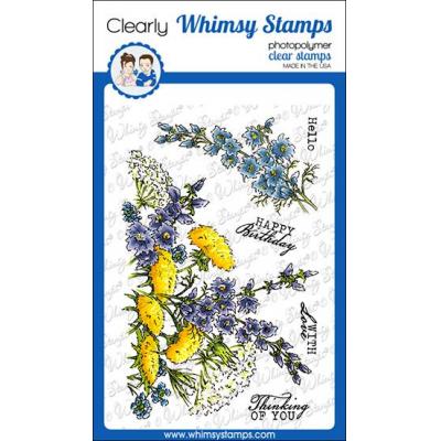 Whimsy Stamps Clear Stamps - Sketchy Floral