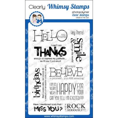 Whimsy Stamps Clear Stamps - Bold Statements