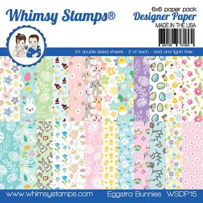Whimsy Stamps Designpapier - Eggstra Bunnies