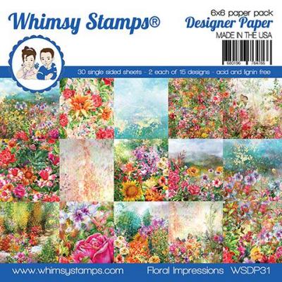 Whimsy Stamps Designpapier - Floral Impressions