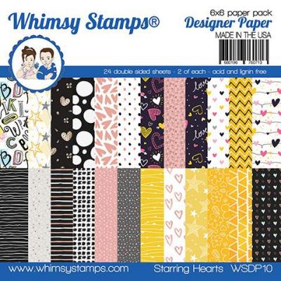 Whimsy Stamps Designpapier - Starring Hearts