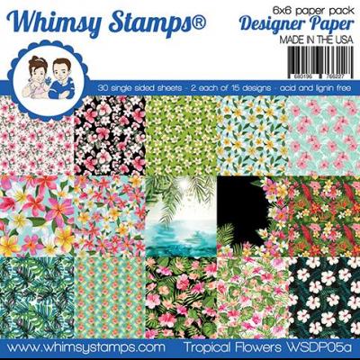 Whimsy Stamps Designpapier - Tropical Flowers