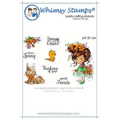 Whimsy Stamps Rubber Cling Stamp - Jillian And Friends