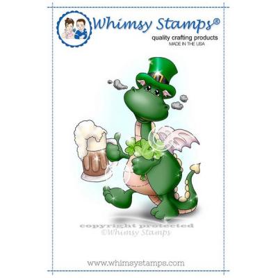 Whimsy Stamps Rubber Cling Stamp - Bart On St. Paddy's Day