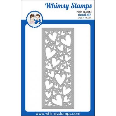 Whimsy Stamps Die  - Slimline Hearts Background