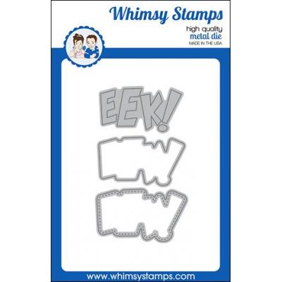Whimsy Stamps Die Set - EEK! Word And Shadow