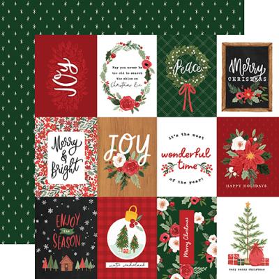 Carta Bella Happy Christmas Designpapier - 3x4 Journaling Cards