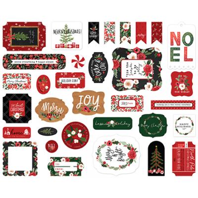 Carta Bella Happy Christmas Die Cuts - Ephemera