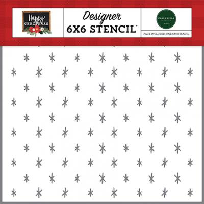 Carta Bella Happy Christmas Stencil - Christmas Sparkle