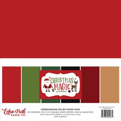Echo Park Christmas Magic Cardstock - Solids Kit
