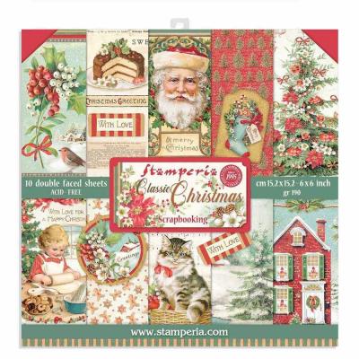 Stamperia Classic Christmas Designpapier - Paper Pack