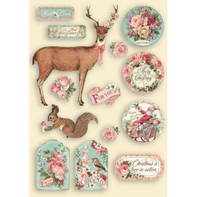 Stamperia Wooden Shapes - Pink Christmas