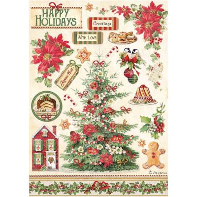 Stamperia Classic Christmas Rice Paper - Christmas Tree