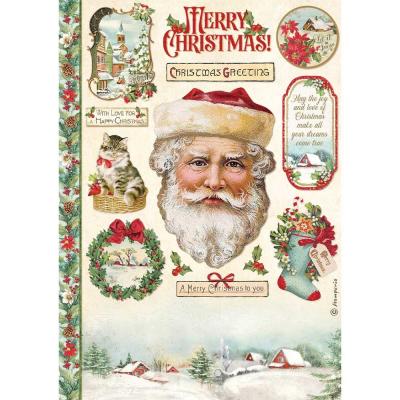 Stamperia Classic Christmas Rice Paper - Santa Claus