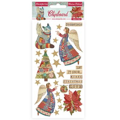 Stamperia Christmas Patchwork - Chipboard