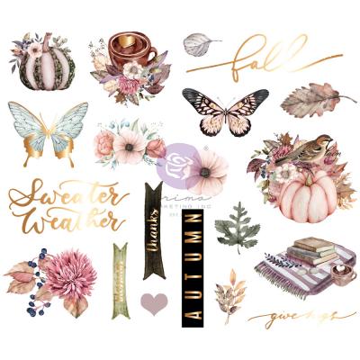 Prima Marketing Hello Pink Autumn - Chipboard Stickers