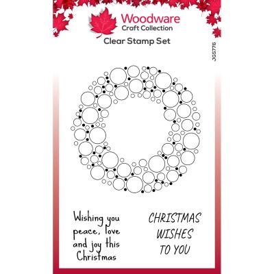 Creative Expressions Clear Stamps - Bubble Holiday Wreath