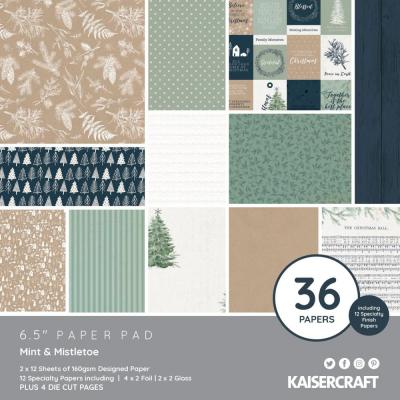 Kaisercraft Mint & Mistletoe Designpapier - Paper Pad
