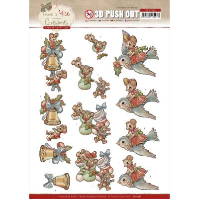 Find It Trading Yvonne Creations Punchout Sheet - Christmas Socks Have A Mice Christmas