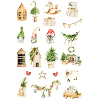 Reprint Vintage Christmas Ausschneidebogen - Cutouts Sheet