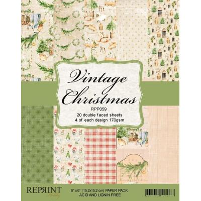 Reprint Vintage Christmas Designpapier - Paper Pack