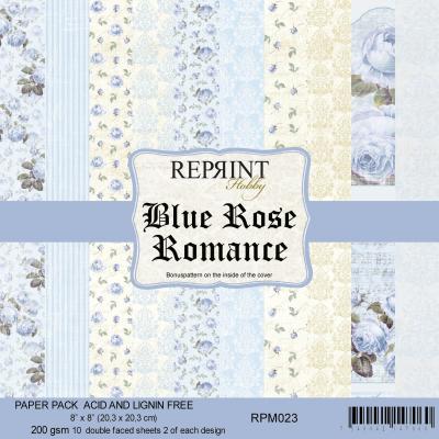 Reprint Blue Rose Romance Designpapier - Paper Pack