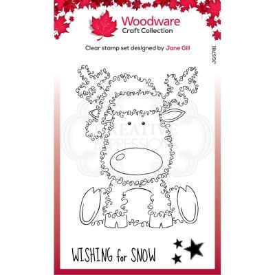 Creative Expressions Woodware Craft Collection Clear Stamps - Reindeer