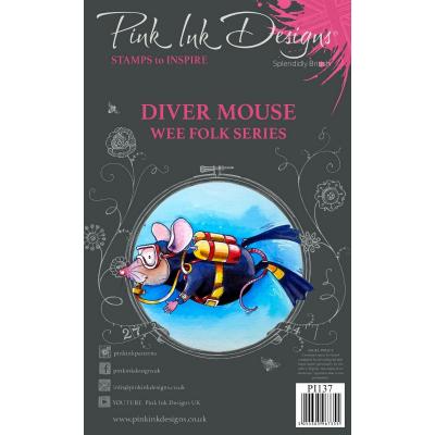 Creative Expressions Pink Ink Designs Clear Stamps - Diver Mouse