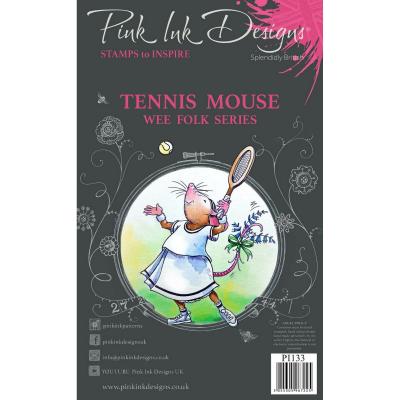 Creative Expressions Pink Ink Designs Clear Stamps - Tennis Mouse