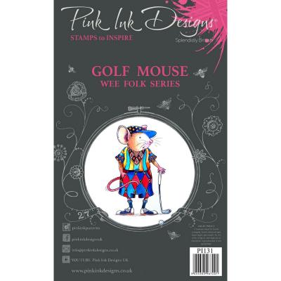 Creative Expressions Pink Ink Designs Clear Stamps - Golf Mouse