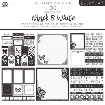 The Paper Boutique Project Pad - Everyday Shades Of Black And White