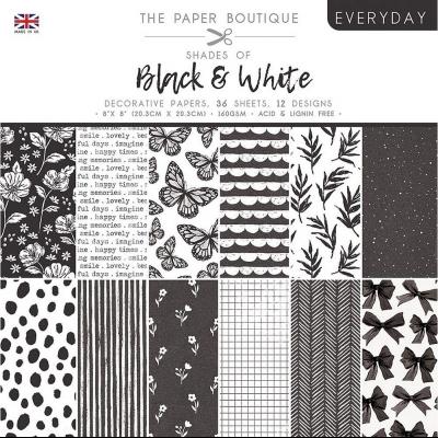 The Paper Boutique  Designpapier - Everyday Shades Of Black And White