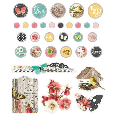 Simple Stories  Vintage Cottage Fields - Decorative Brads