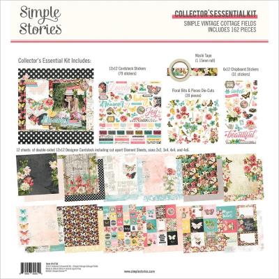 Simple Stories Vintage Cottage Fields Designpapier - Collector's Essential Kit