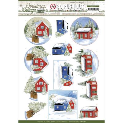 Find It Trading Jeanine's Art Christmas Cottage Punchout Sheet - Winter Cottage