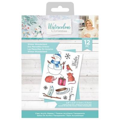 Crafter's Companion Watercolour Christmas Clear Stamps - Winter Wonderland