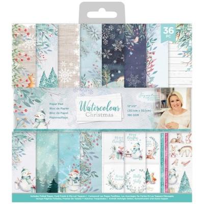 Crafter's Companion Watercolour Christmas Designpapier - Paper Pad