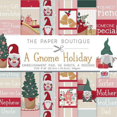 The Paper Boutique A Gnome Holiday Designpapier - Embellishments Pad
